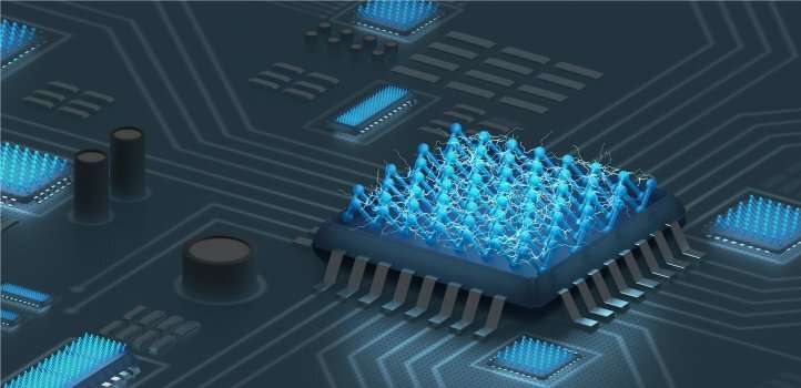 Illustration of field effect transistors based on the recently discovered blue form of ultrathin phosphorous. Credit: KAUST; Heno Hwang Phosphorus sets the pace in high-performance transistors