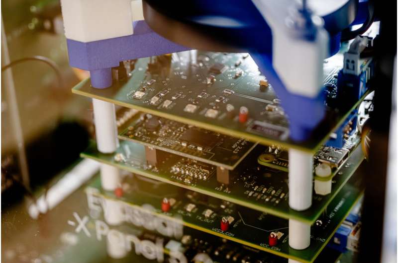 The inside of a small satellite. Credit: RUB, Marquard Satellite security lags decades behind the state of the art